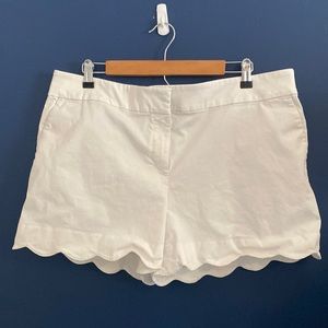 LOFT The Riviera Short Scalloped White